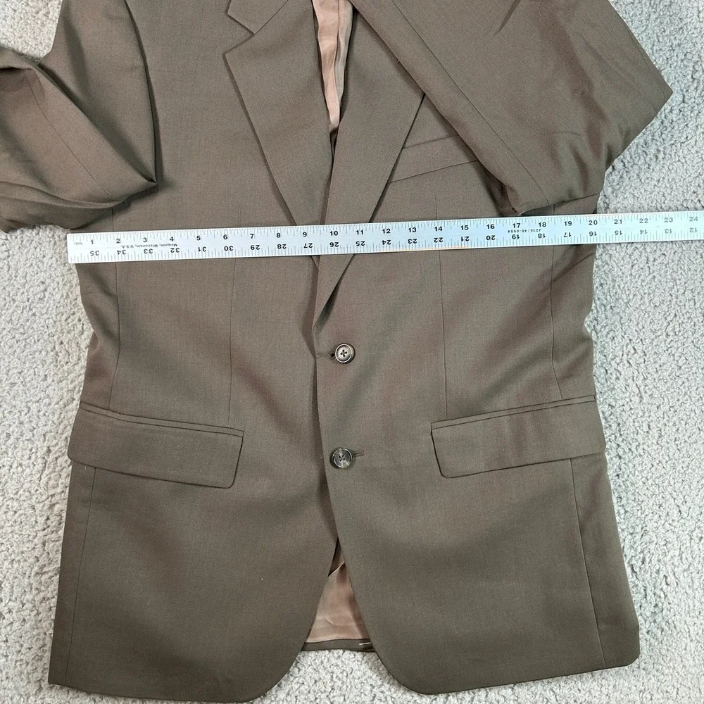 Chaps Mens 38 Short Taupe 100% Wool 2 Button Blazer Sport Coat Jacket NWT